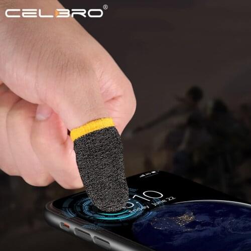 2pcs Breathable Game Controller Finger Cover Sweat Proof Non-Scratch Touch Screen Gaming Finger Thumb Sleeve Gloves for PUBG