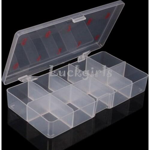1PCS STORAGE PLASTIC EMPTY BOX CASE FOR NAIL ART SALON TOOL - 500 PCS FALSE TIPS STORAGE BOX
