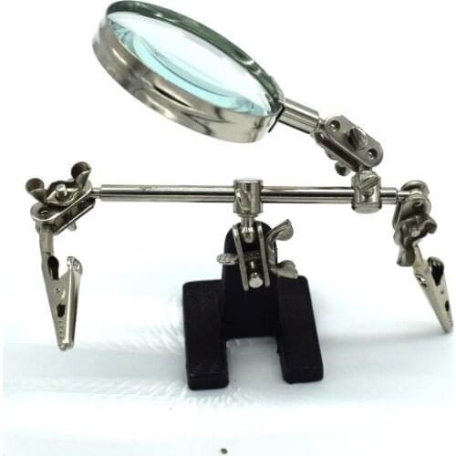 Helping 3Rd Hand Magnifie Jewelry Soldering Vise Clamp Iron Hobby Tool