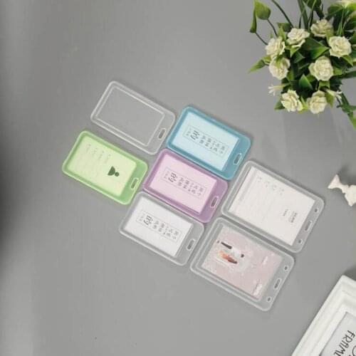 Transparent PVC Bank Bus Credit Card Credit Card Holder Cover Storage Card & ID Holders Womem Men Protector Cover Wallet