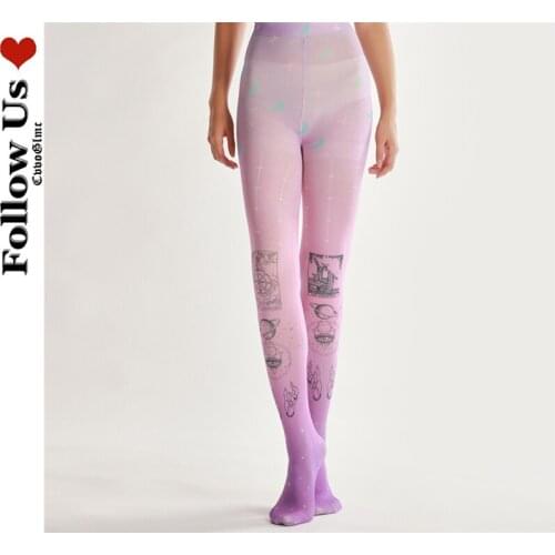 Sexy Anime Cute Mesh Stockings Tights Lolita Kawaii Print Breathable Bottoming Pantyhose Women Streetwear Body Shaping Trousers
