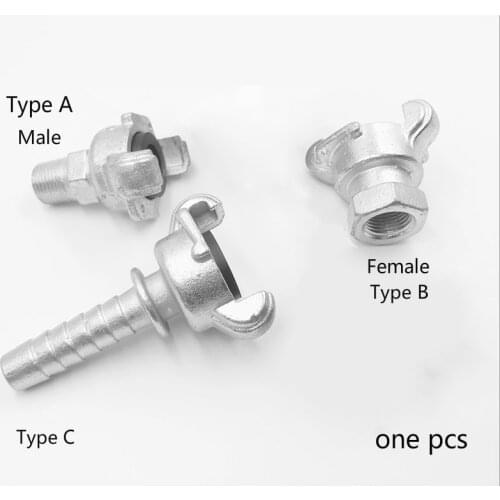 1/4 inch US Type Air Hose Coupling Claw Coupling Pneumatic Hose Double Lock Claw Couplings Stainless Steel Quick Connector