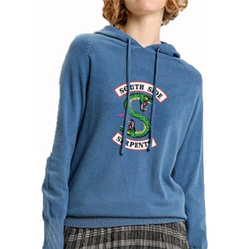South Side Serpents Riverdale Hoody Hoodies Women Girls Female Winter Long Sleeve Yellow Top Riverdale SouthSide Pullover Hooded