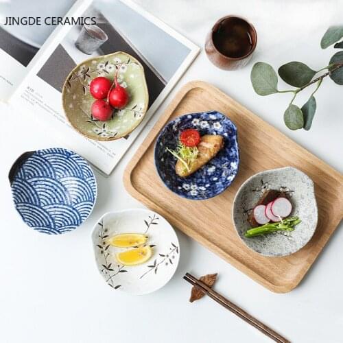 Japanese-style Ceramics Seasoning Small Dessert Fruit Dish Soy Sauce Sushi Wasabi Dish Home Kitchen Seasoning Plate Tableware