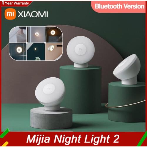 Xiaomi Mijia Night Light 2 Bluetooth Version Adjustable Brightness Infrared Smart Motion Sensor With Magnetic Base For Mijia App