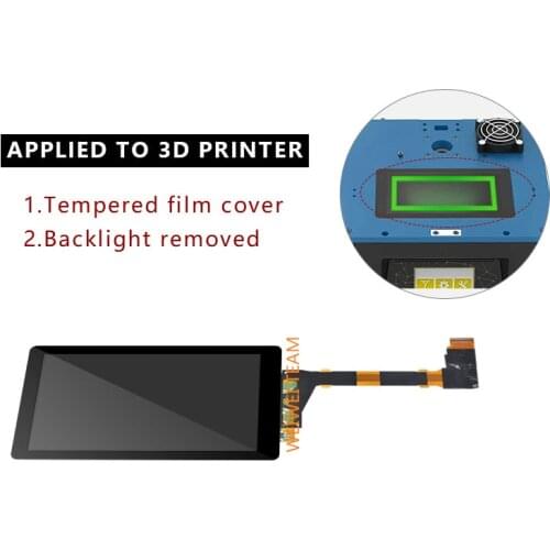 Wisecoco LS055R1SX03 SX04 Photon 3D Printer LCD Screen 5.5 Inch 2560x1440 2K Quad-HD High Brightness +Tempered Glass Protector