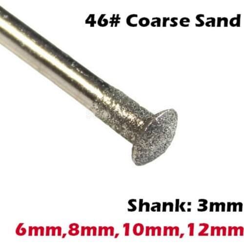 1Pcs 3.0mm Shank Carbide Milling Cutter Rotary Burr Double Diamond Cut Electric Grinding Grind Head Jade Engrave Polished Tool