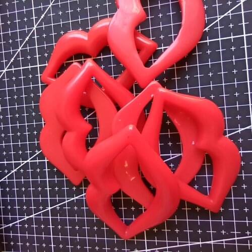 1pcs/lot Halloween resin flat back simulation Zombie red lip 60mm Embellishment DIY Phone Decoration