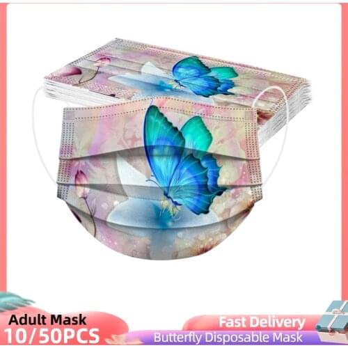 10/50/100pcs 2021 Mascarillas Desechables Adult Disposable Three Layer Breathable Face Mask Masque Halloween Mask Cosplay