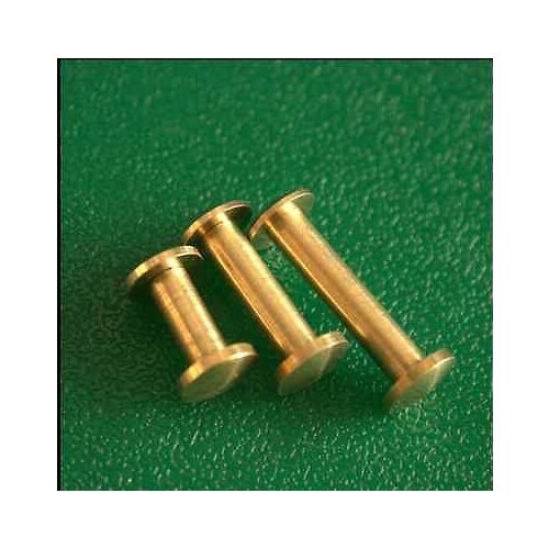 10 Pcs Leather Craft Belt Solid Copper buckle Nail Rivets Brass Screws 8*10mm