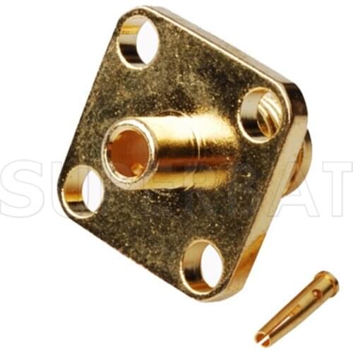 Superbat 10pcs SMA Solder Jack Flange RF Coaxial Connector for Semi-rigid Cable .086'' RG405 Cable