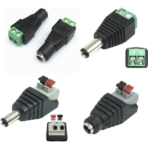 100pcs a lot, LED DC Connector, Male/Female, Screw and Screwless