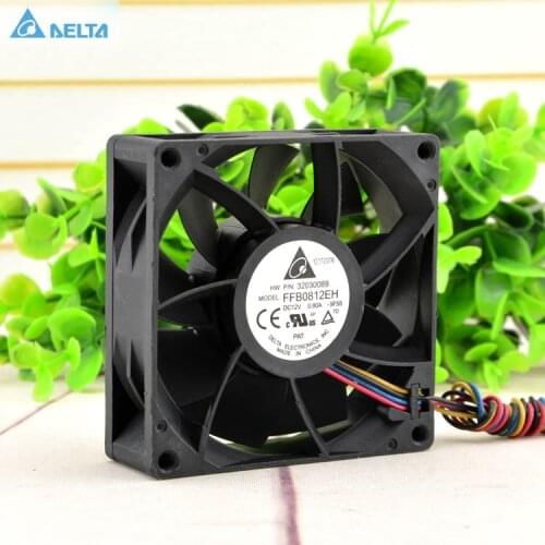 For Delta FFB0812EH 8CM 80MM 8025 80 * 80 * 25MM 12V 0.80A high wind capacity 4-wire cooler cooling fan with PWM support