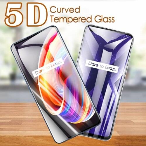 5D Curved Full Cover Tempered Glass For Realme X2 XT X Lite X3 Super Zoom X7 X50m X50 Pro Screen Protector Tough Protective Film