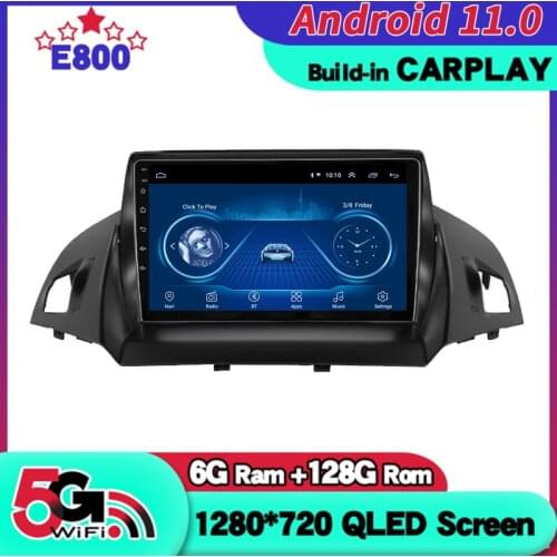 NEW 6GB Ram 128GB Rom 2 Din Car Radio Navigation GPS Bt Player 9 Inch For Ford Kuga Escape C MAX 2013-2016 Autoradio Android 10