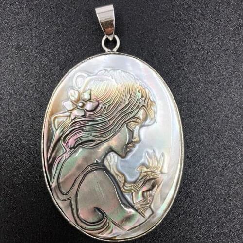 Free shipping Fashion Jewelry Mother of Pearl Shell Women Art Pendant Bead MC8399