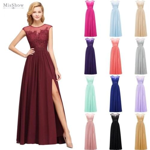 Burgundy Long Bridesmaid Dresses 2020 Wedding Party Guest Gown For Women Sleeveless Chiffon robe demoiselle d honneur