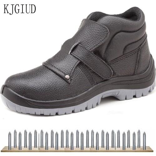 Men Breathable Leather Casual Shoes Anti-smashing Anti-piercing Safety Welder Shoes Men Steel Toe Cap Deodorant Protective Shoes
