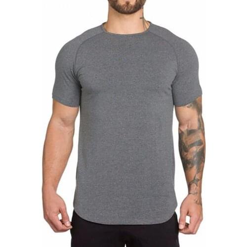 New Men Leisure T-shirt Solid Color Breathable Summer Loose Round Neck Short Sleeve Top for Sports Streetwear