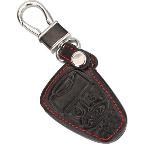 Jingyuqin 3 Buttons Remote Car Key Cover Case Leather Protect shell For Jeep Renegade 2014 2015 Grand Cherokee System keychain
