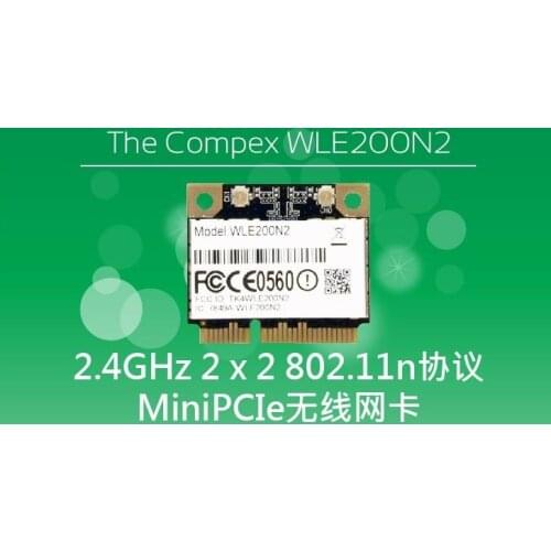 JINYUSHI For Brand new PCIE Compex WLE200N2 wireless Network card AR9287 2*2 802.11n 2.4G module in stock
