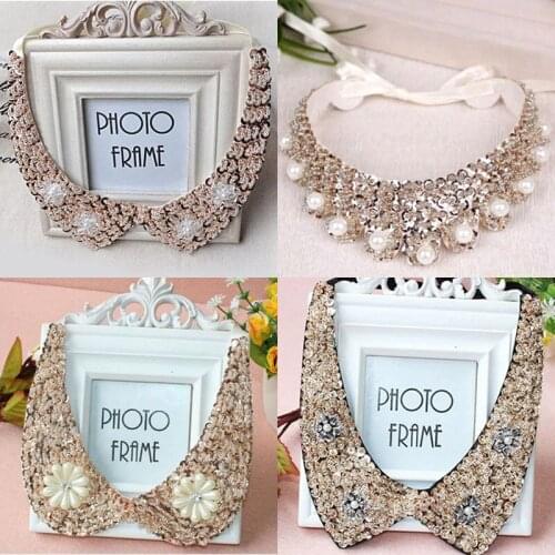 Choker pendant vintage jewelry pearl jewelry necklaces & pendants statement sequins flower necklace bijoux collar lace necklace