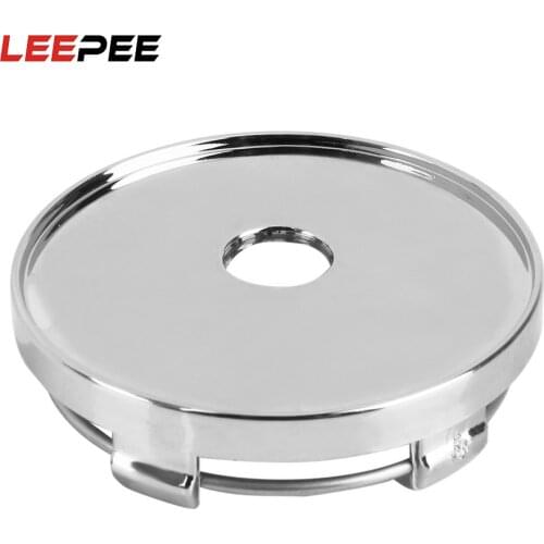LEEPEE Auto Hubcaps Cover 60mm Wheel Center Cap ABS Chrome Silver Car Wheel Cover Dust Cover Tire Accessories No Logo