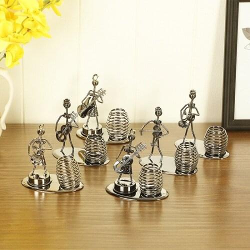 Creative Popular Instrument Guitar Pen Holder Metal Desk Tidy Container Vase Pencil Pot Organization School Stationery Supplies