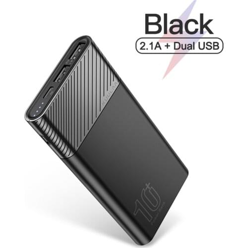 KUULAA Kl-YD11 Power Bank 10000 MAh 2.1A Dual USB External Battery Pack