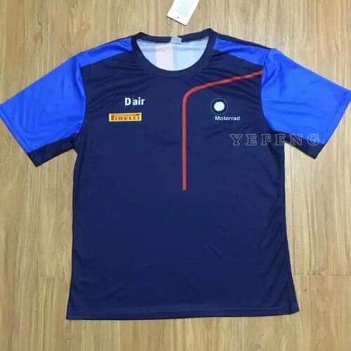 Summer Blue For BMW Motorcycle Moto Team Superbike Mens Short Motorbike Quick dry T-Shirts Motorrad