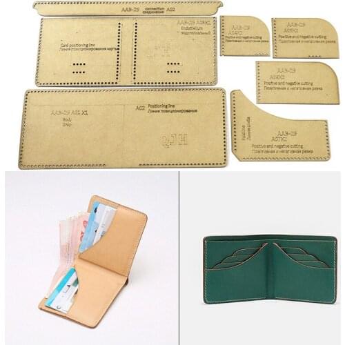 DIY Leather Bag Acrylic Template Supplies Stylish Leather Bank Card Kraft Paper Pattern Handmade Purse Bag Sewing Template Tool