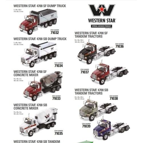 Diecast Masters 1/50 Scale Western Star 4700 SF Concrete Mixer Truck Model for collection gift