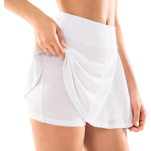 2020 New Women Badminton Skirts Fitness Yoga Shorts High Waist Sexy Comfortable Elastic Anti Exposure Sports Tennis Skirt