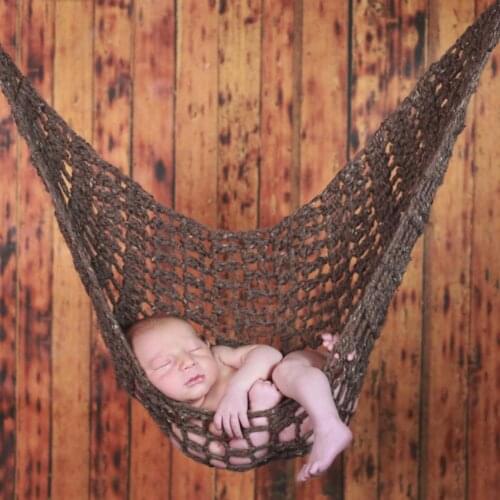 Baby Photography Clothing Newborn Photography Prop Wool Handmade Knitting Hook String Bag Hammock Newborn Photo Props