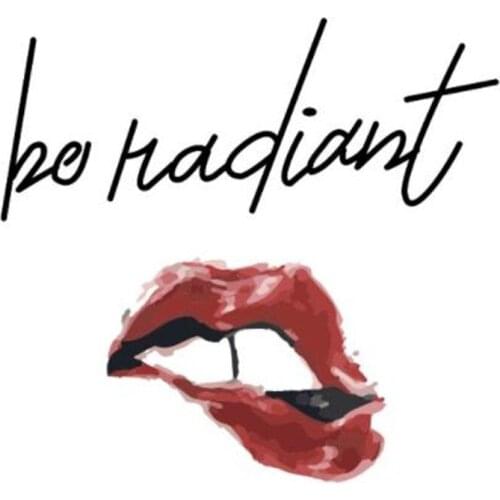 Sexy red lips PVC Patch deal with it Clothes Heat Transfer Printing Diy T shirt girl iron on patches for clothing women Stickers