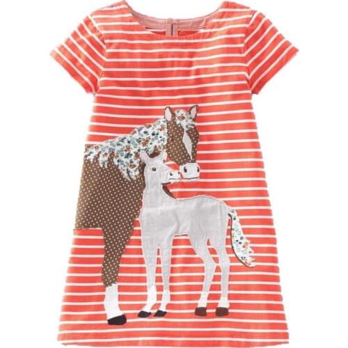 Girls Sleeveless Dress 2021New Summer Kids Cotton Dresses for Girls Clothes Baby Dress Animal Pattern Tunic Princess Party Dress