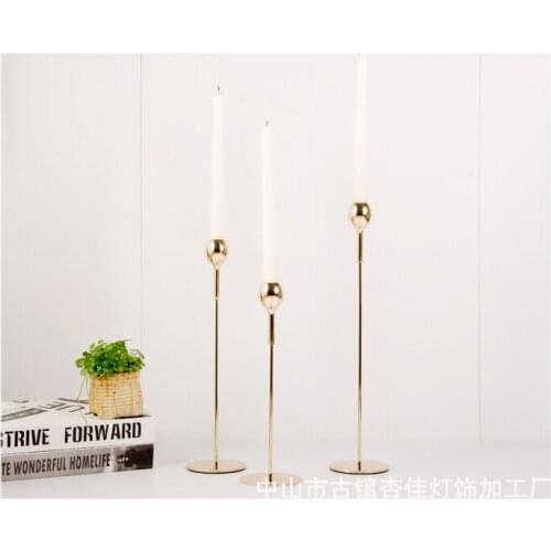 Single head Candlestick candle cup Candlestick simple gold home romantic candlelight dinner Candlestick ornaments