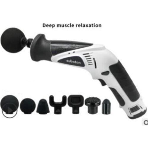 White Massage Gun portable 0-2000 r/min Vibrating fascia muscle relaxator vibration Percussion Massager foot Massage Slimming