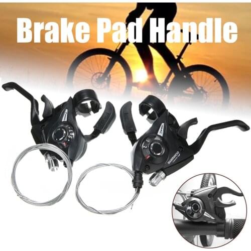 2Pc Bike Bicycle Cycling Derailleurs Disc Brake Pad Handle Crank Levers Transmission Aluminum Bicycle Shifting Brake Lever Shift