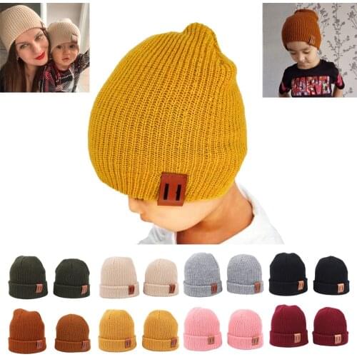 Baby Beanie Girl Boy Autumn Winter Hat for Kids Childrens Child Cap Photography Props Warm Toddler Infant Girl & Mom Beanies
