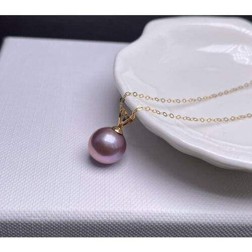 Shilovem 18k yellow gold real Natural pearls pendants fine Jewelry women trendy no necklace party new gift plant mymz10-10.5834z