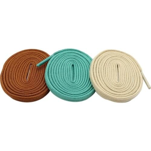 Weiou 60-180CM Easy Laces Classic Shoe Accessory 6MM 7 Colours For Canvas Boots Double Layer Polyester Flat Shape Shoelaces