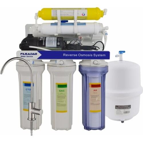 75GPD Undersink Remineralization Reverse Osmosis Filtration System, 6 Stage Household RO Mineralizing Water Filter System