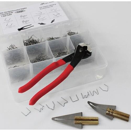 0.6mm 0.8mm staples wave SEMI-WAVE flat corner with ironing tools nail cutter car bumper welding plastic repair hot stapler