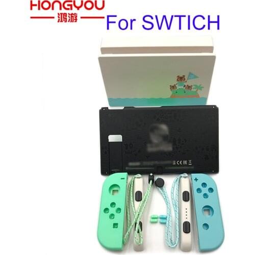 Back Case Rear Cover Panel Frame For Nintendo Switch Animal Crossing Console & Joy-con Housing Case buttons