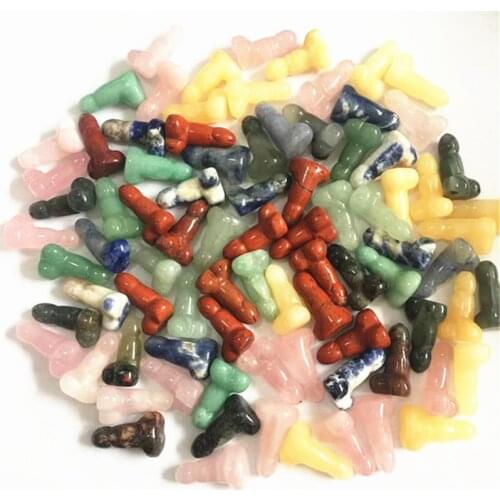 Mixed Materials Crystal Penis Natural Carved Gemstone For Healing Reiki