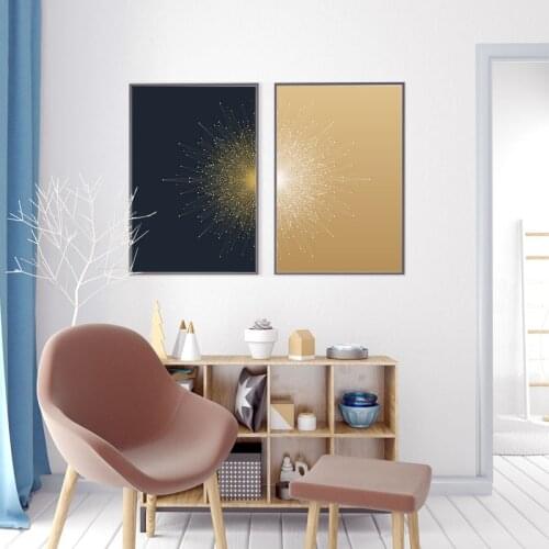 Modern Abstract Wall Art Decor Gold Black White Artwork Canvas Painting Prints Pictures Home Decor for Living Room Dining Room