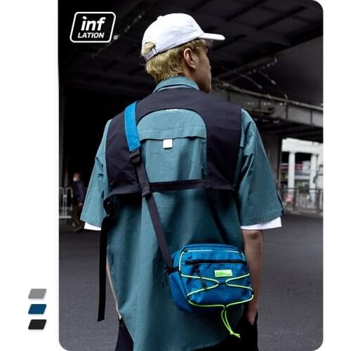 INFLATION 2021 Fashion Messenger Bag Men Japanese Outdoor Shoulder Bag Unisex Streetwear Hip Hop Crossbody Bag Men 440AI2020