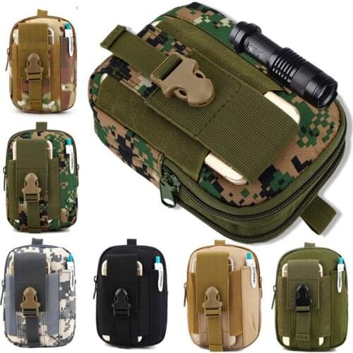 Women & Men Tactical Pouch Belt Waist Pack Bag Small Pocket Military Waist Pack Running Pouch Travel Camping Bags Soft Back
