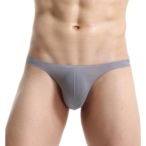 2021 Men Sexy T-Back See-through G-String Thongs Low Waist Underwear Briefs Underpant Sexy Gay Men Underwear Jockstrap Briefs